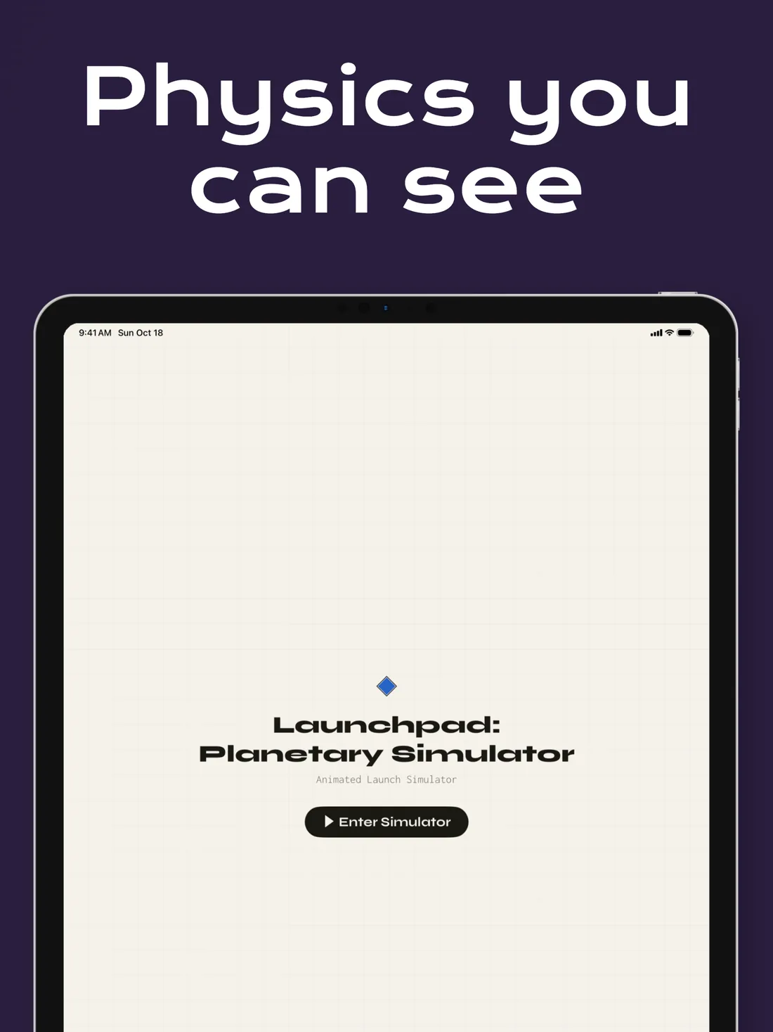 Launchpad on iPad: Physics you can see