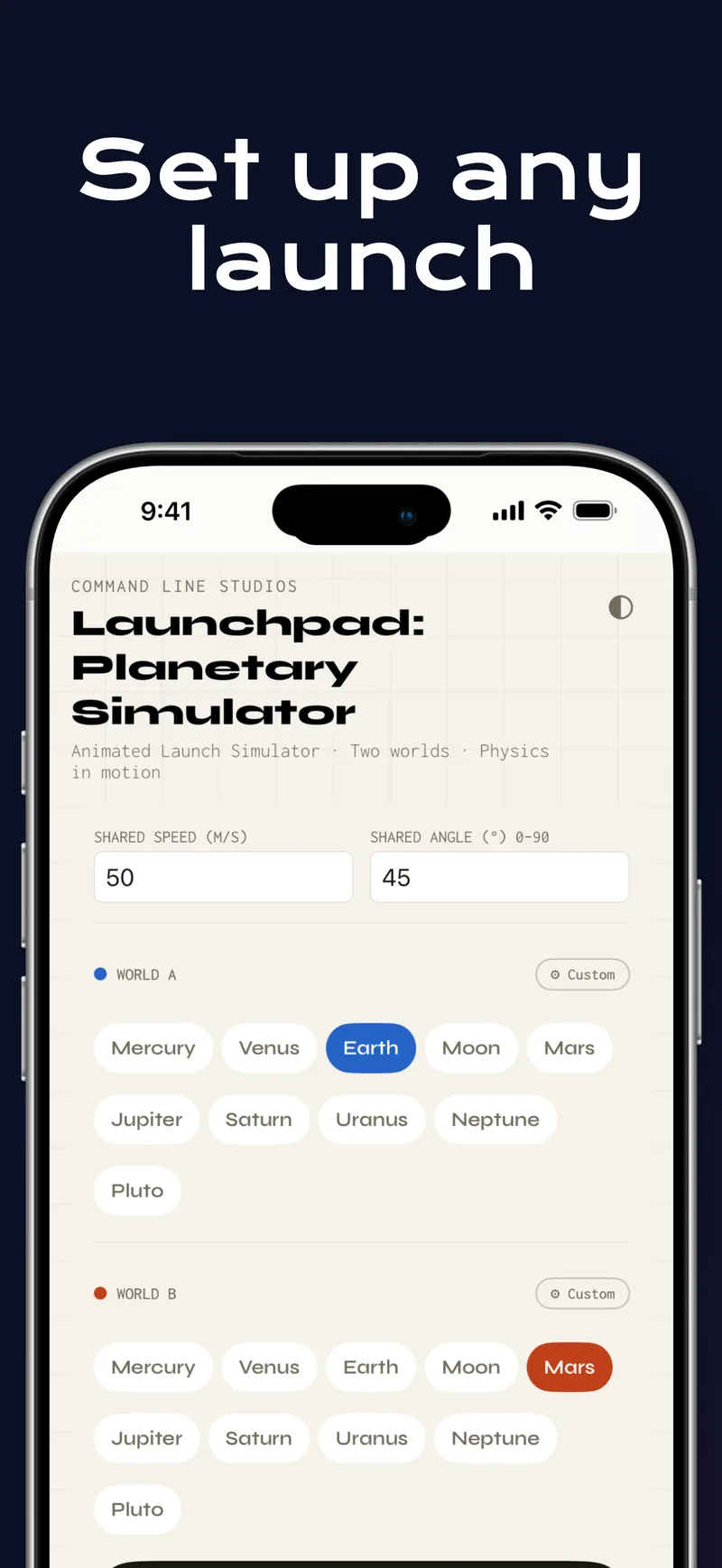 Launchpad on iPhone: Set up any launch